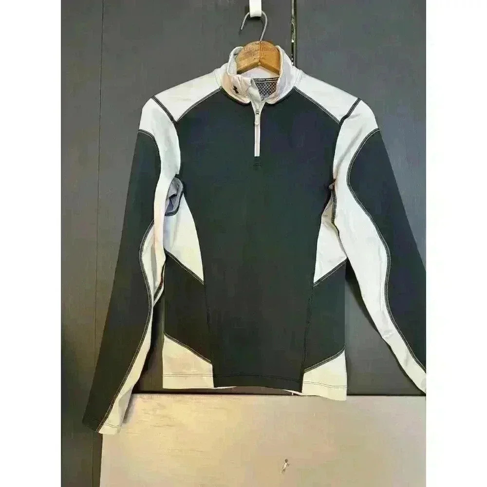 Under Armour Coldgear Fitted Base Zip Pullover 1/4 Mens Small Waffle‎ Cold Gear